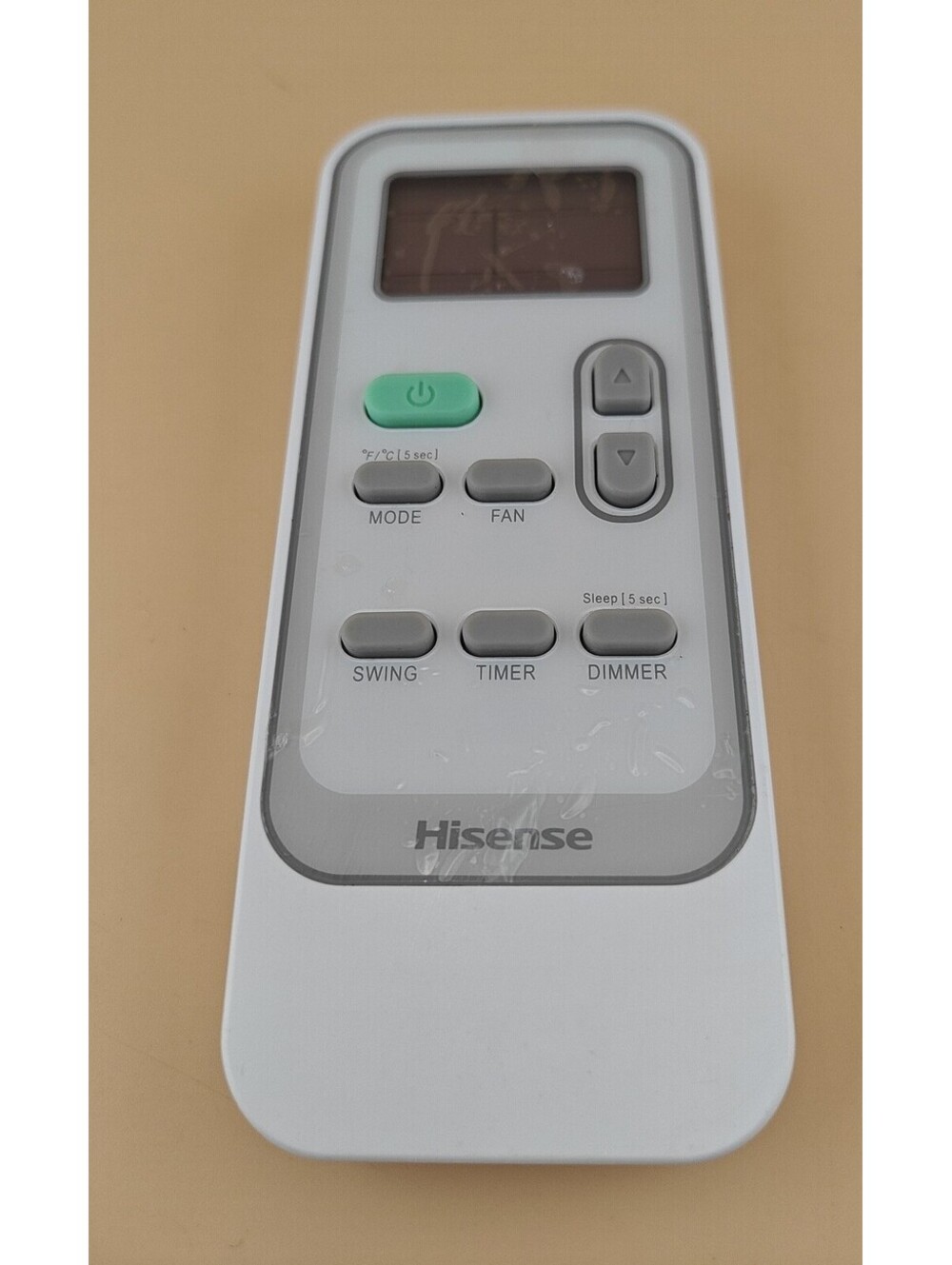 Original Hisense DG11J1-99 Air Conditioner Remote Missing Battery Cover